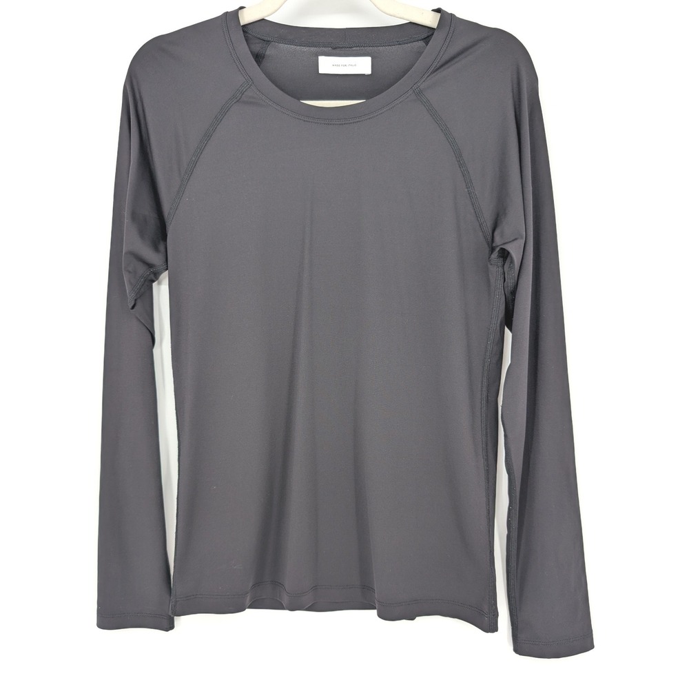 Italic Activewear Top Womens L Black Stretch‎ Long Sleeve Athletic Minimalist